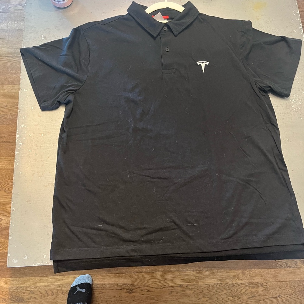 Black Tesla Tech Polo